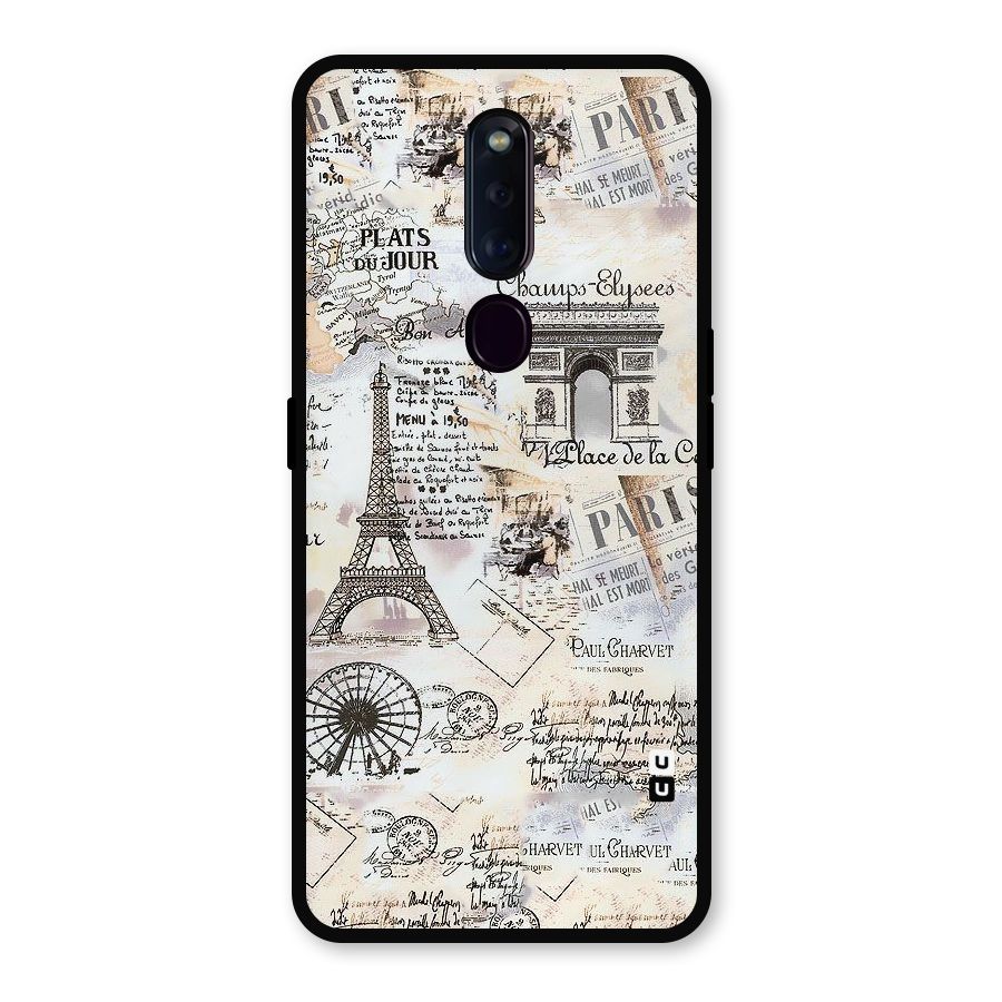 Paris Paper Metal Back Case for Oppo F11 Pro
