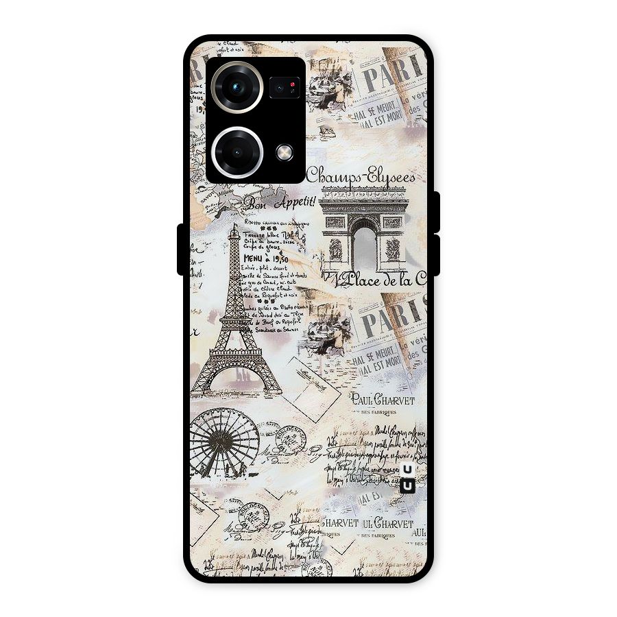 Paris Paper Metal Back Case for Oppo F21 Pro 4G