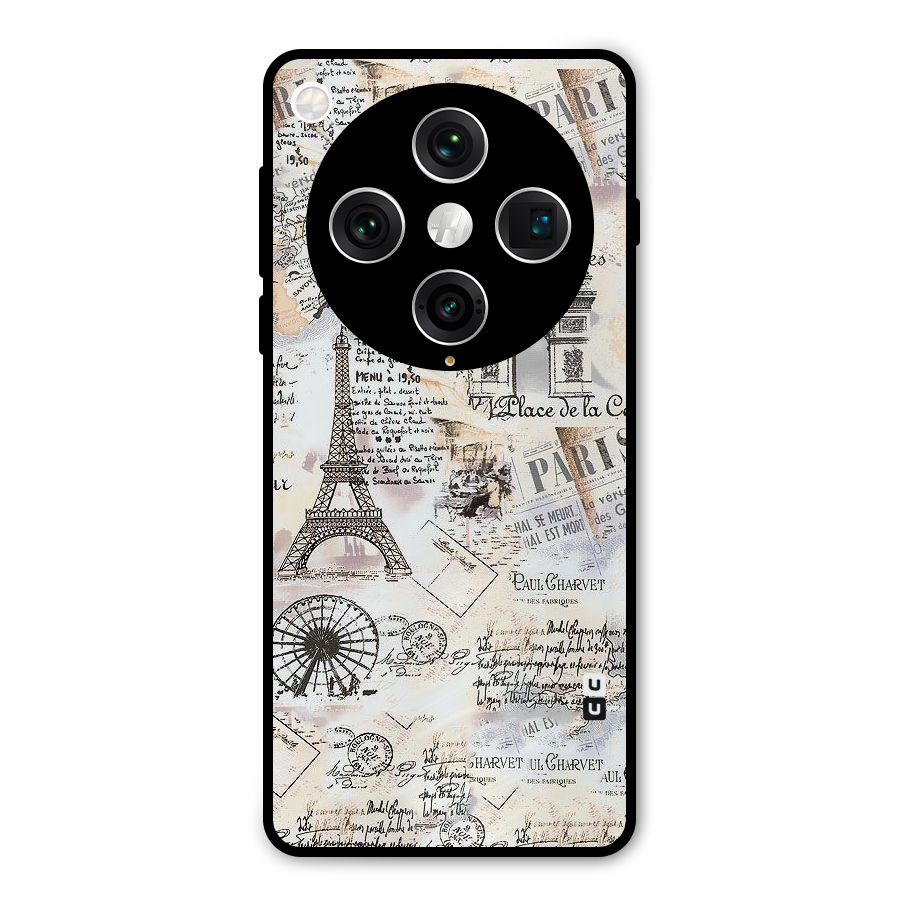 Paris Paper Metal Back Case for Oppo Find X8 Pro