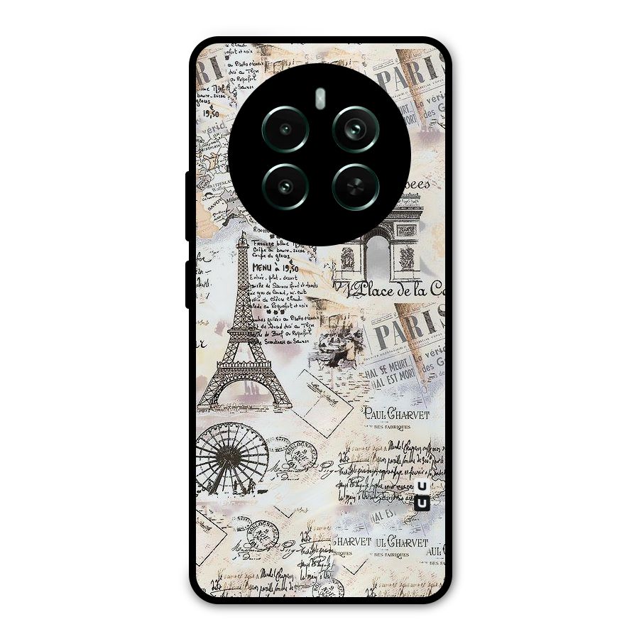 Paris Paper Metal Back Case for Realme 12 Pro Plus
