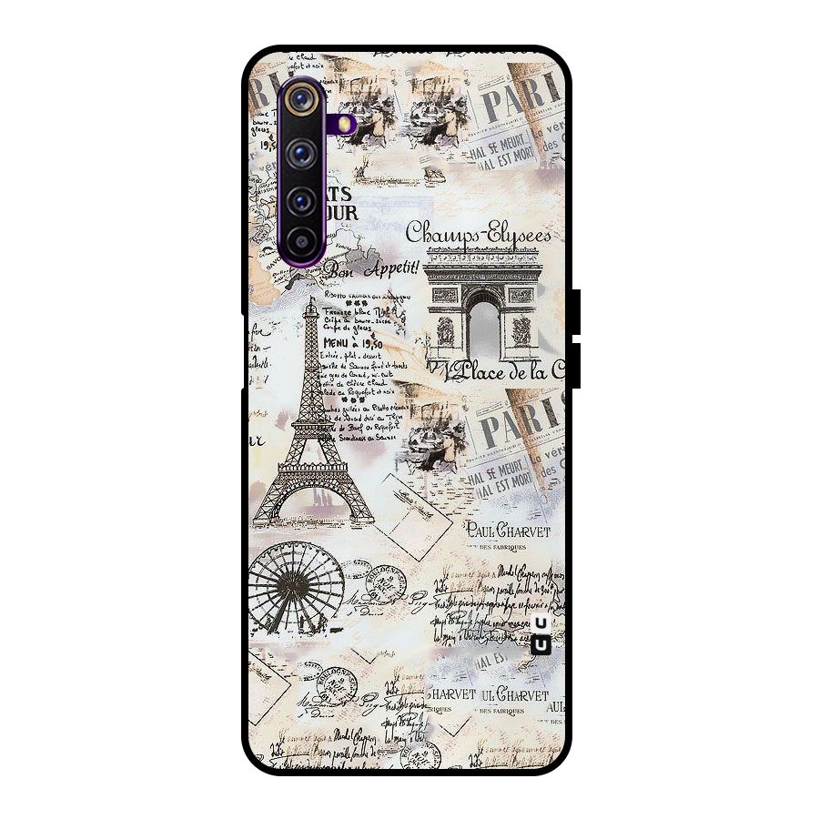 Paris Paper Metal Back Case for Realme 6 Pro