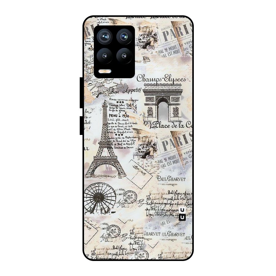 Paris Paper Metal Back Case for Realme 8
