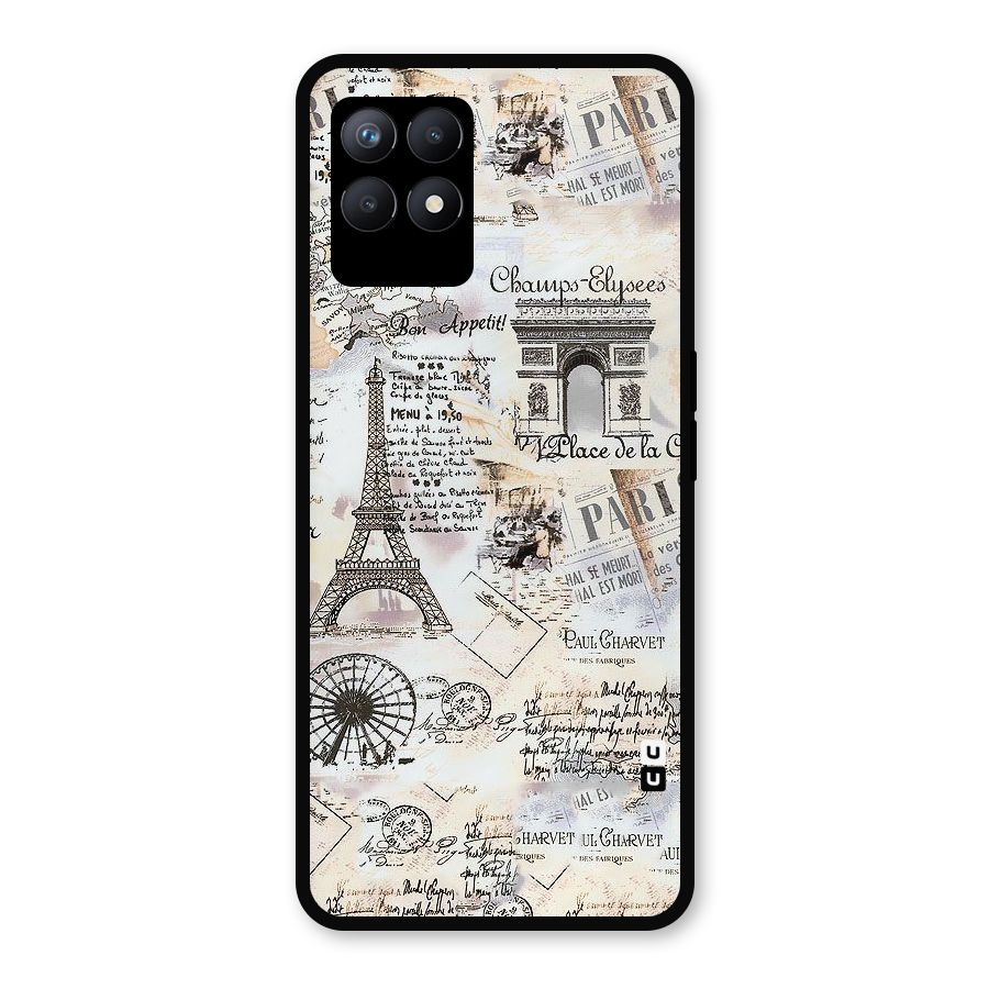 Paris Paper Metal Back Case for Realme Narzo 50