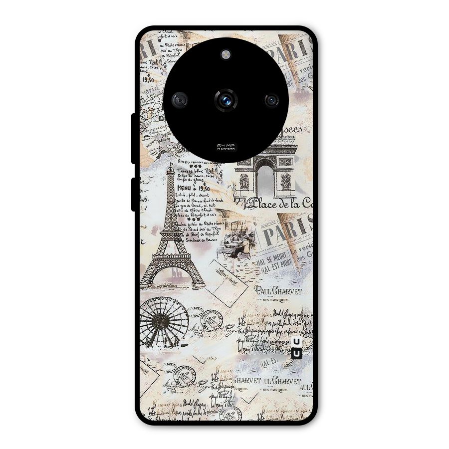 Paris Paper Metal Back Case for Realme Narzo 60 5G