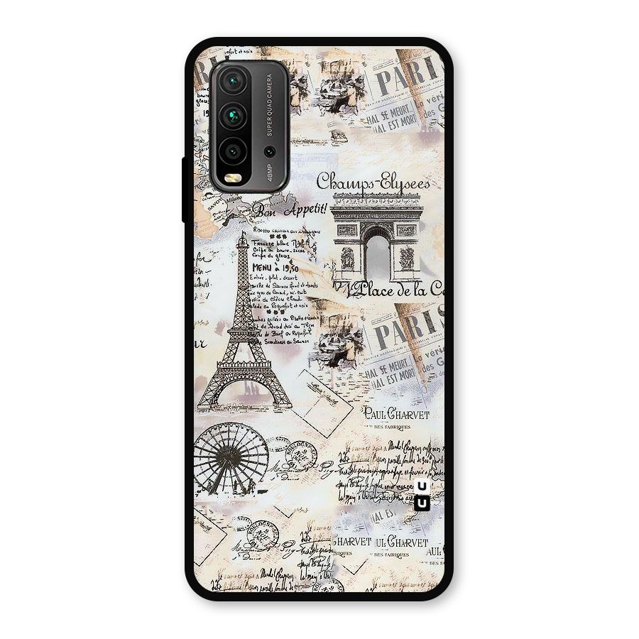 Paris Paper Metal Back Case for Redmi 9 Power