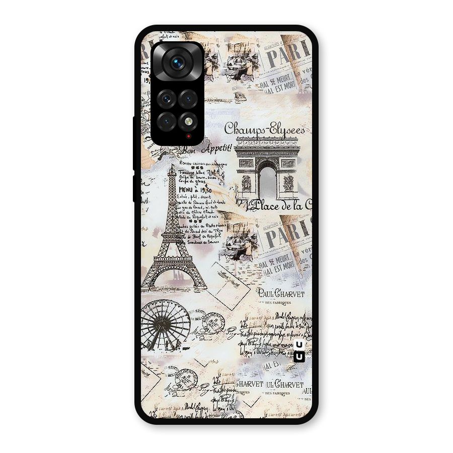Paris Paper Metal Back Case for Redmi Note 11s