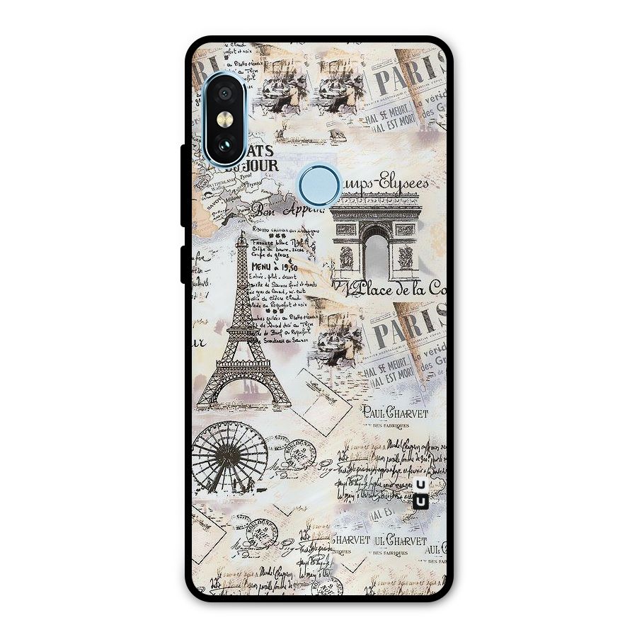 Paris Paper Metal Back Case for Redmi Note 5 Pro