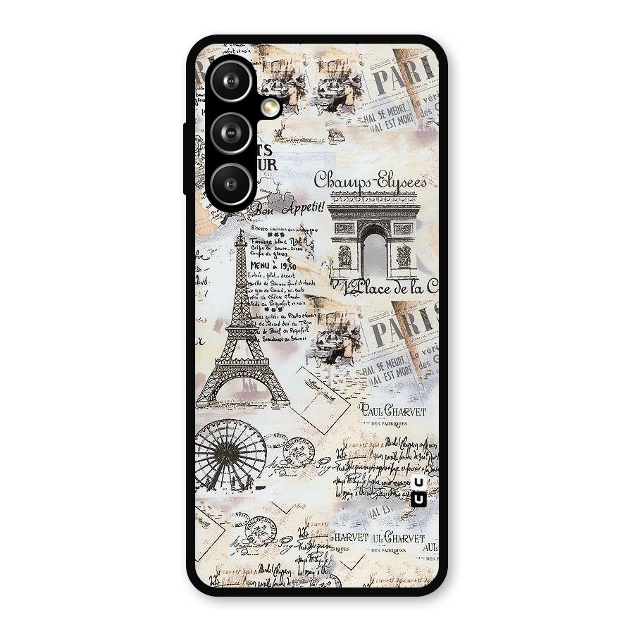 Paris Paper Metal Back Case for Samsung Galaxy M54