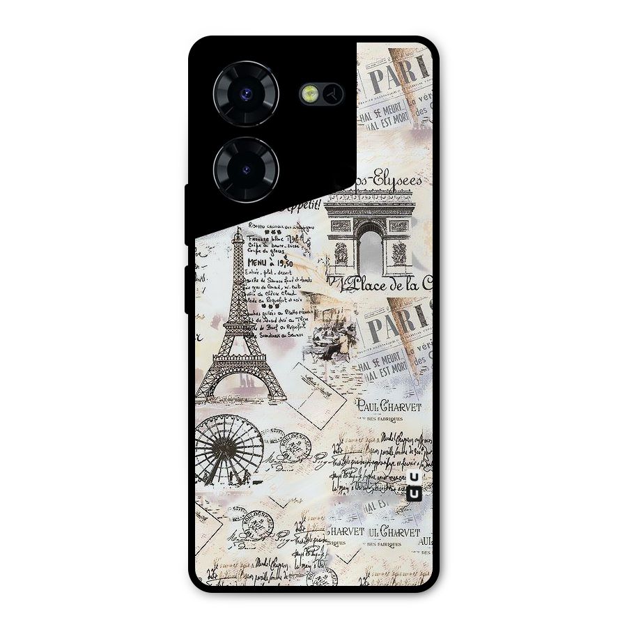 Paris Paper Metal Back Case for Tecno Pova 5 Pro 5G