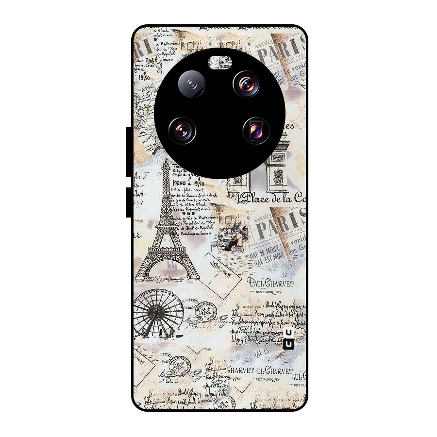 Paris Paper Metal Back Case for Xiaomi 13 Ultra