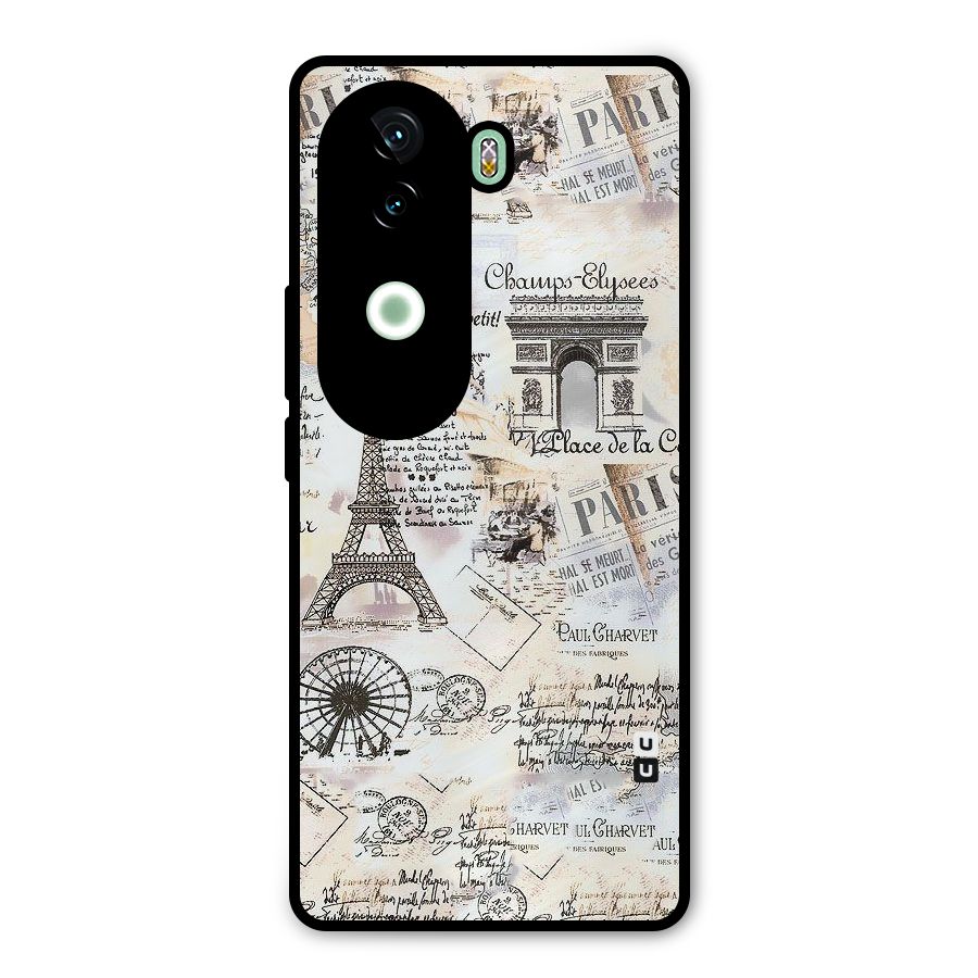 Paris Paper Metal Back Case for iQOO Z9s