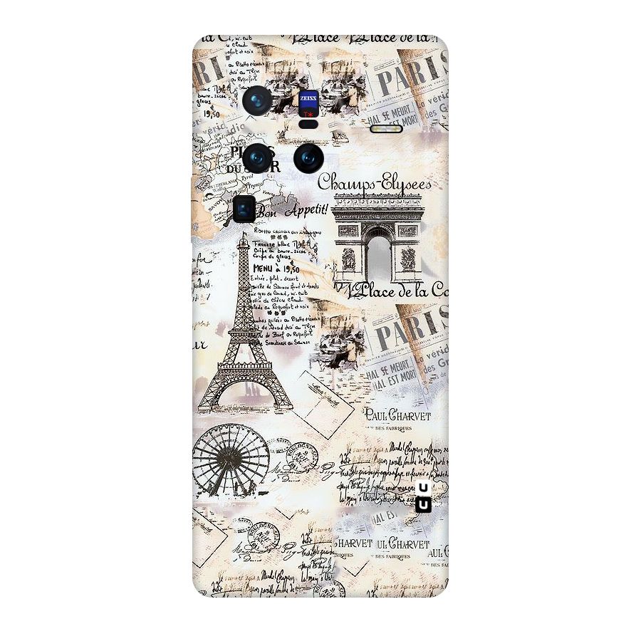 Paris Paper Original Polycarbonate Back Case for Vivo X80