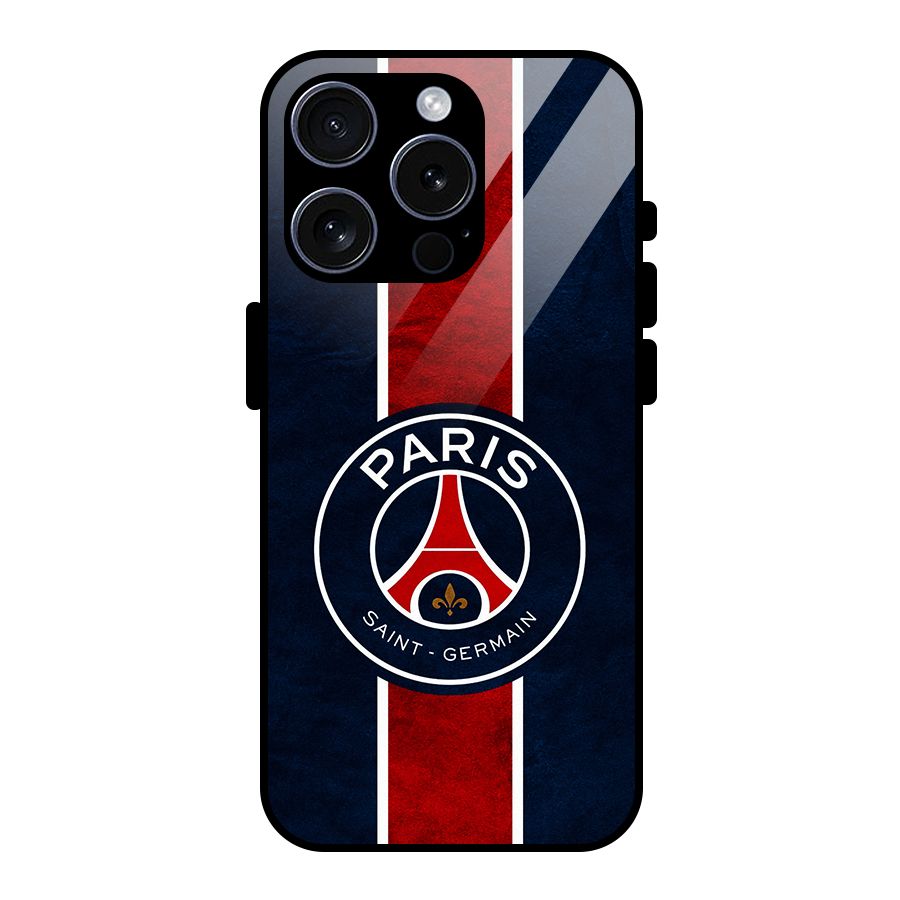 Paris Saint Germain Football Club Glass Back Case for iPhone 15 Pro