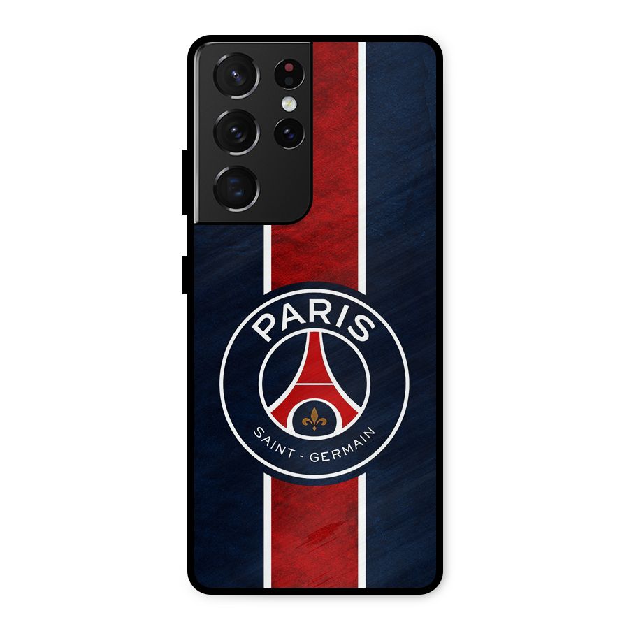 Paris Saint Germain Football Club Metal Back Case for Galaxy S21 Ultra 5G