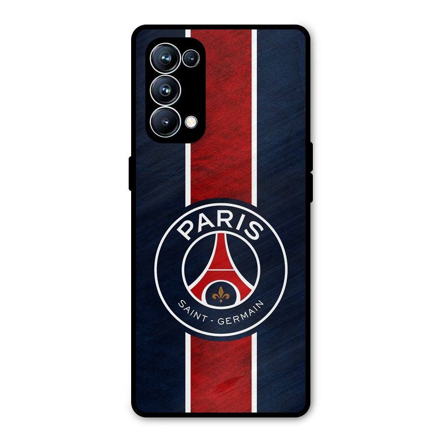 Paris Saint Germain Football Club Metal Back Case for Oppo Reno5 Pro 5G