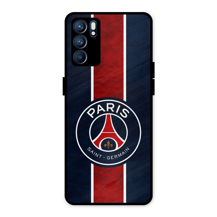 Paris Saint Germain Football Club Metal Back Case for Oppo Reno6 5G