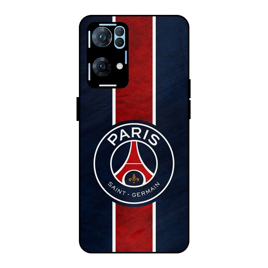 Paris Saint Germain Football Club Metal Back Case for Oppo Reno7 Pro 5G