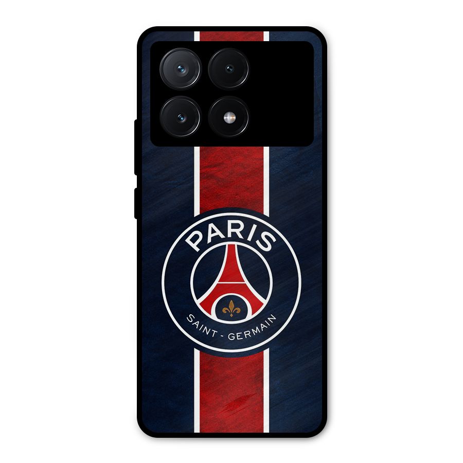 Paris Saint Germain Football Club Metal Back Case for Poco X6 Pro