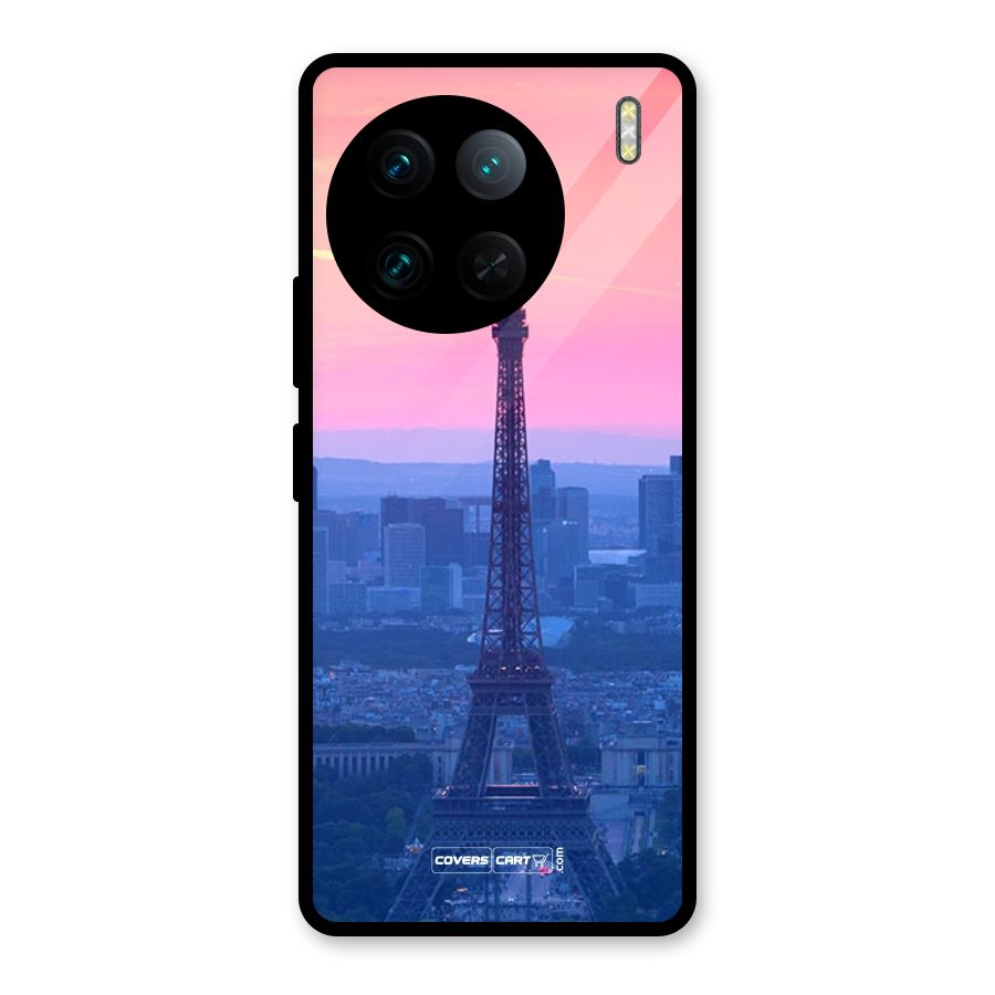 Paris Tower Glass Back Case for Vivo X90 Pro