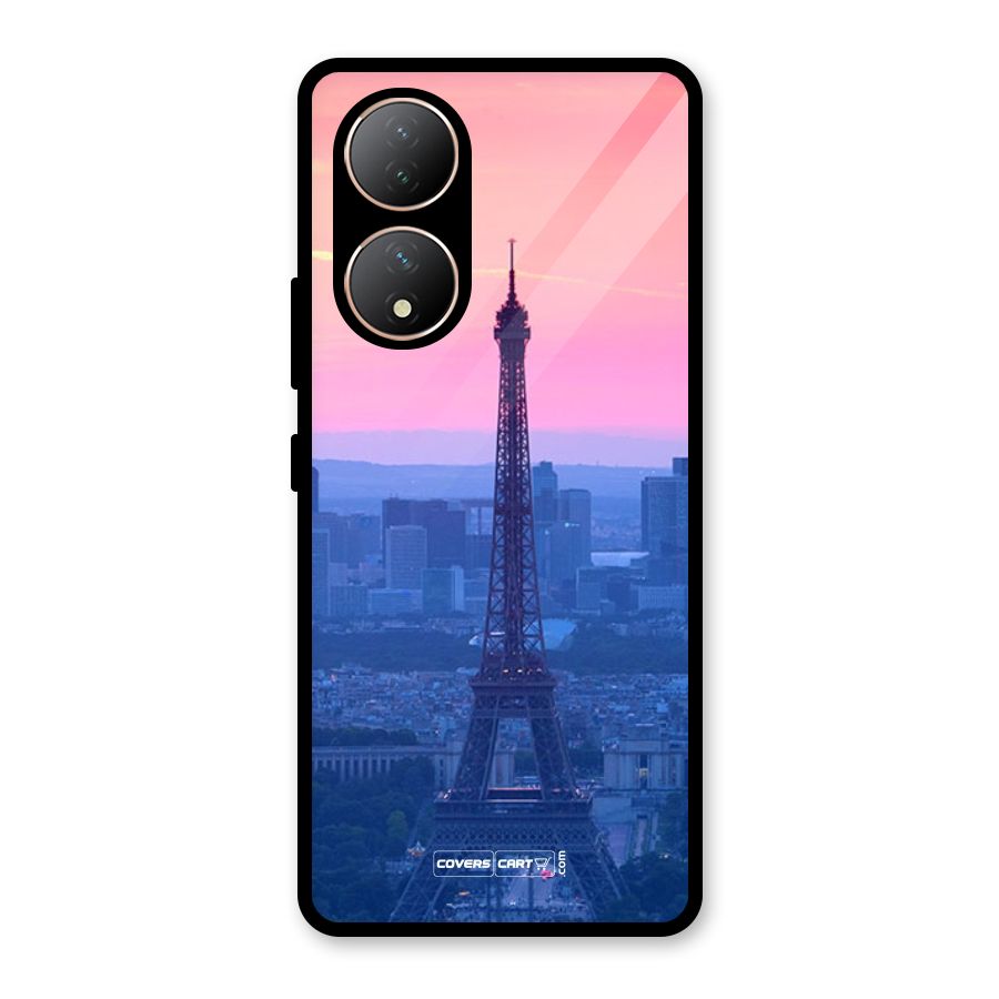 Paris Tower Glass Back Case for Vivo Y100A