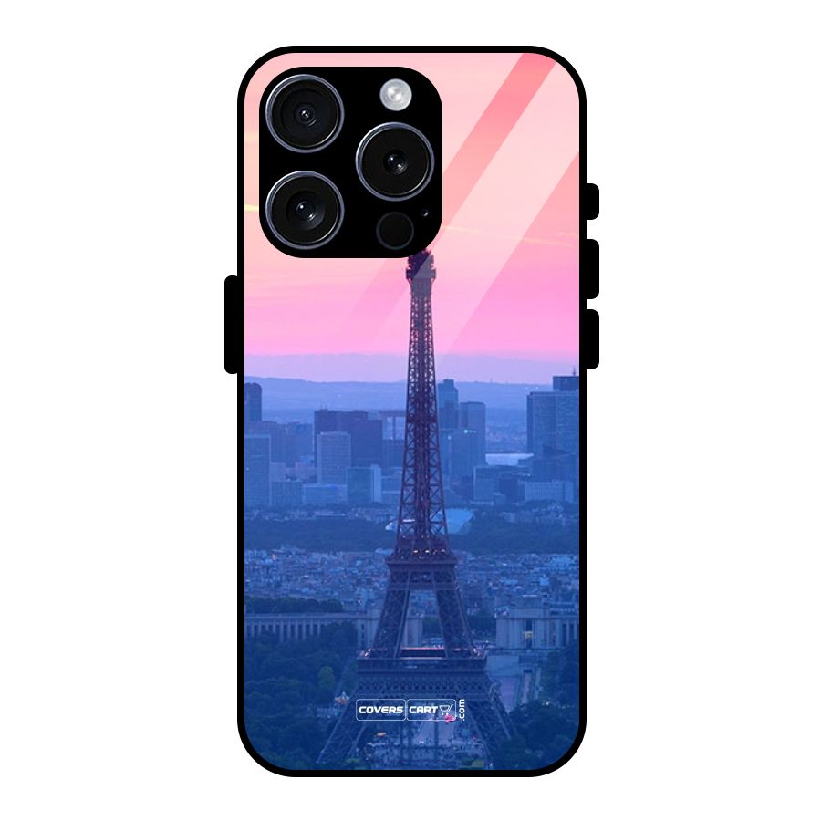 Paris Tower Glass Back Case for iPhone 15 Pro