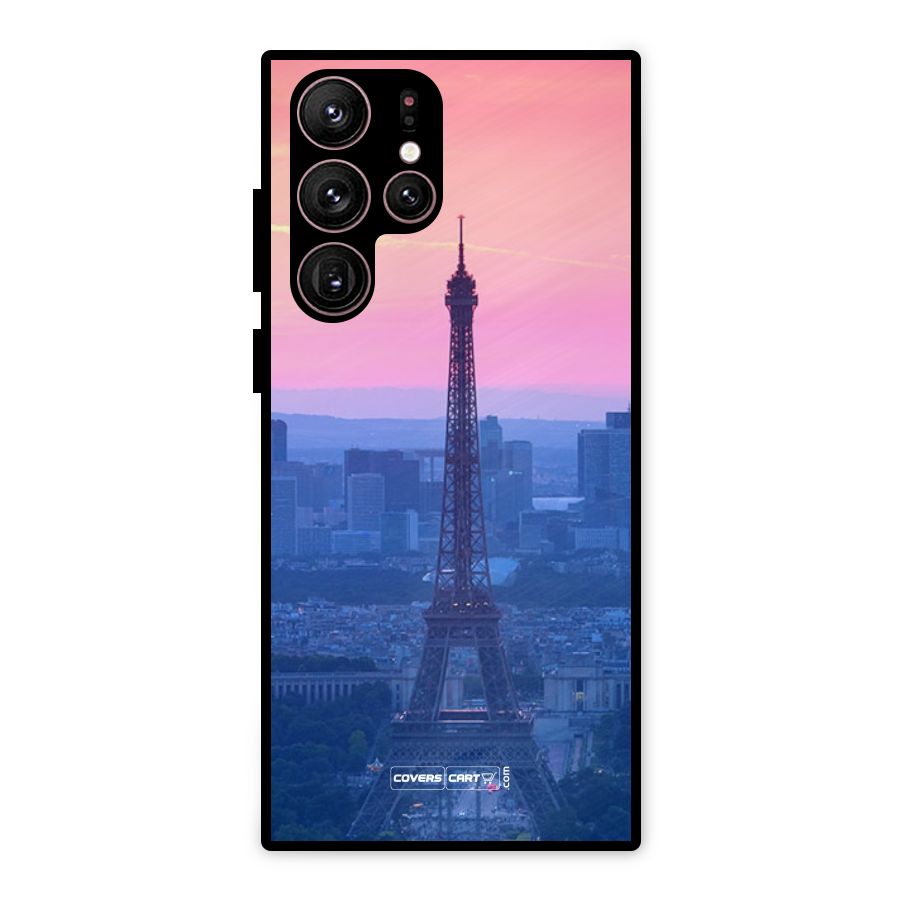 Paris Tower Metal Back Case for Galaxy S22 Ultra 5G