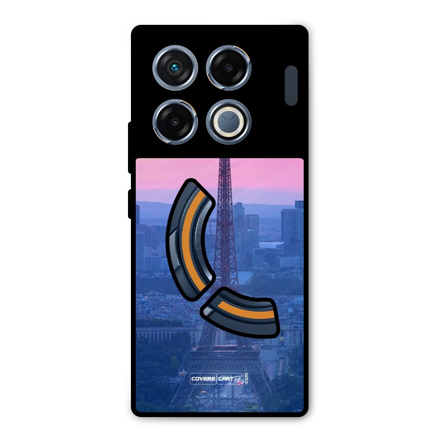 Paris Tower Metal Back Case for Infinix GT 20 Pro