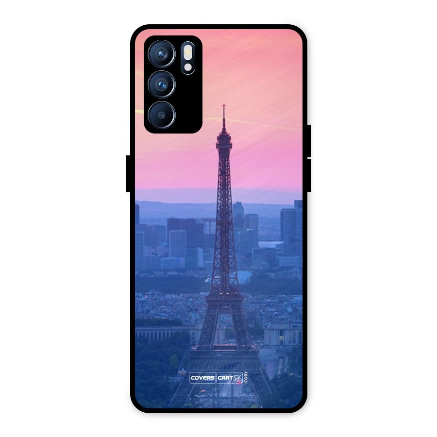 Paris Tower Metal Back Case for Oppo Reno6 5G