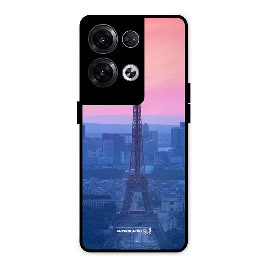 Paris Tower Metal Back Case for Oppo Reno8 Pro 5G