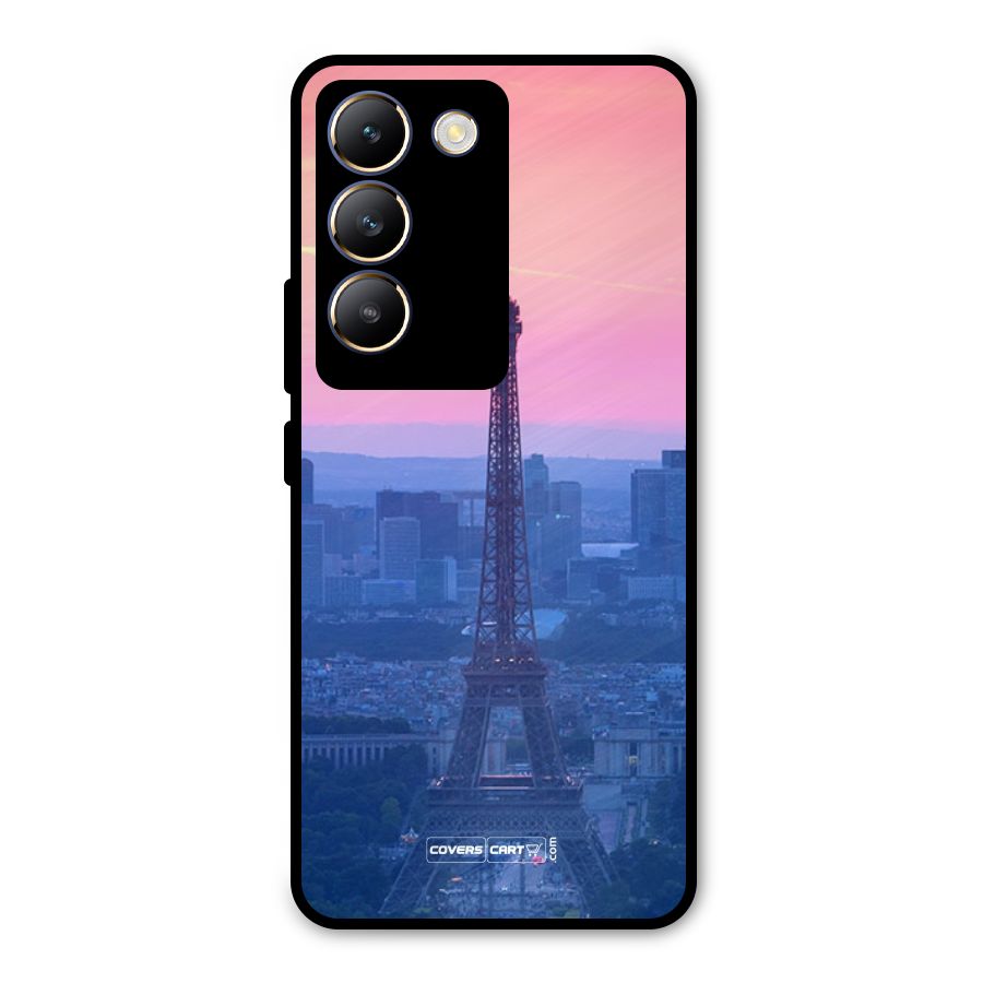 Paris Tower Metal Back Case for Vivo T3 5G
