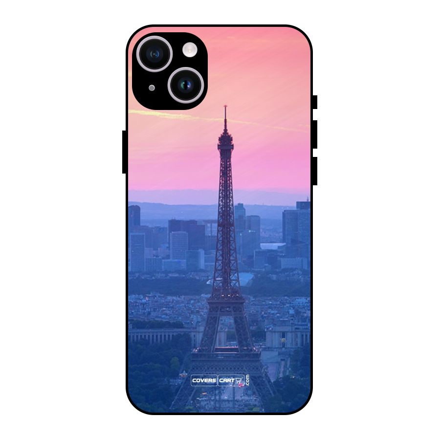 Paris Tower Metal Back Case for iPhone 14 Plus