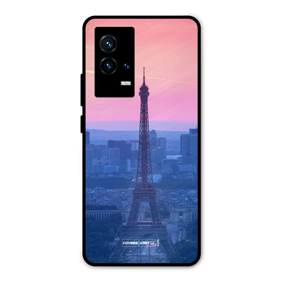 Paris Tower Metal Back Case for iQOO 9 5G