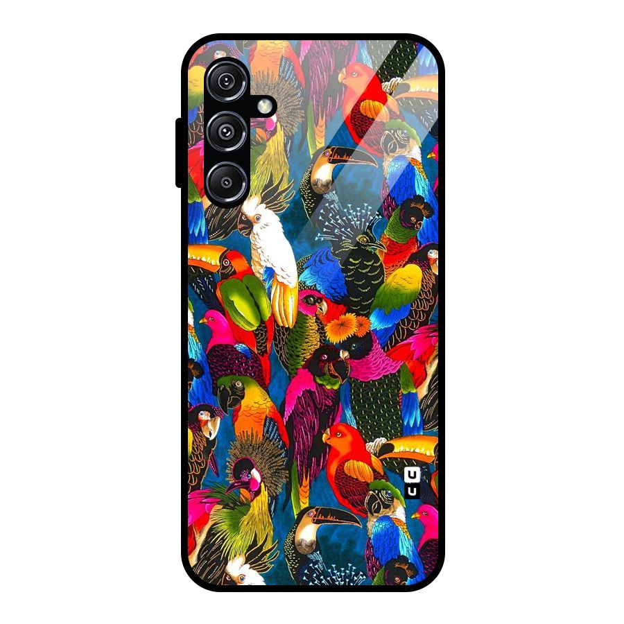 Parrot Art Glass Back Case for Galaxy M34 5G