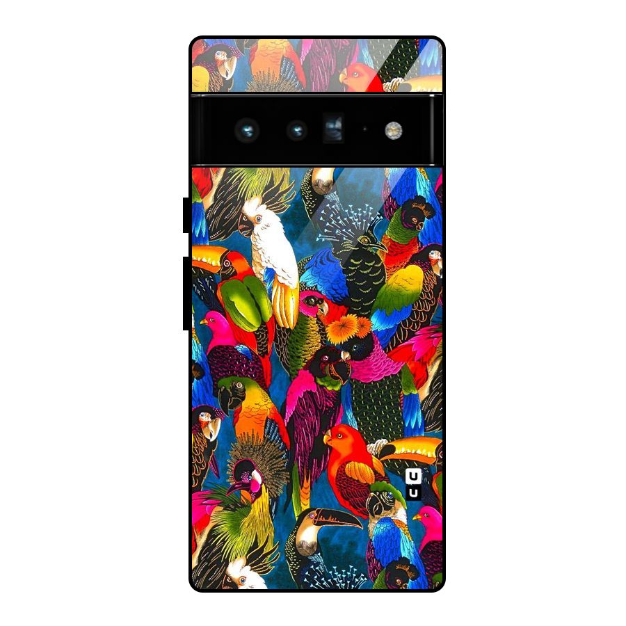 Parrot Art Glass Back Case for Google Pixel 6 Pro