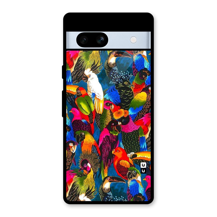 Parrot Art Glass Back Case for Google Pixel 7a