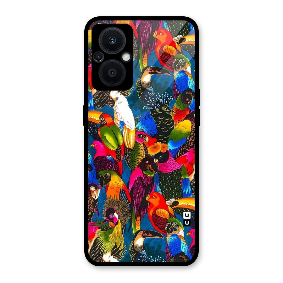 Parrot Art Glass Back Case for Oppo F21s Pro 5G