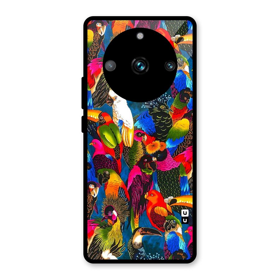 Parrot Art Glass Back Case for Realme 11 Pro