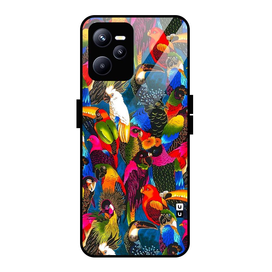 Parrot Art Glass Back Case for Realme C35