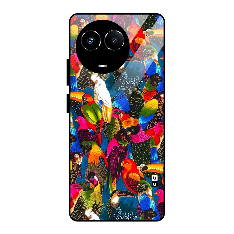 Parrot Art Glass Back Case for Realme Narzo 60X