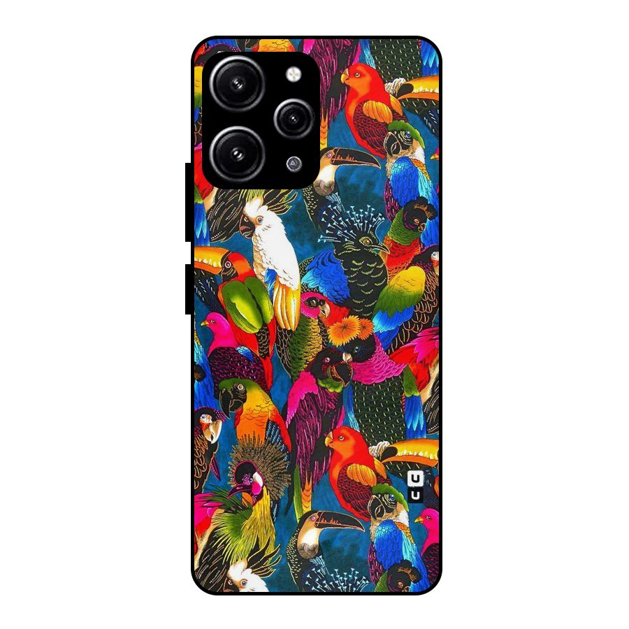 Parrot Art Glass Back Case for Redmi 12 4G