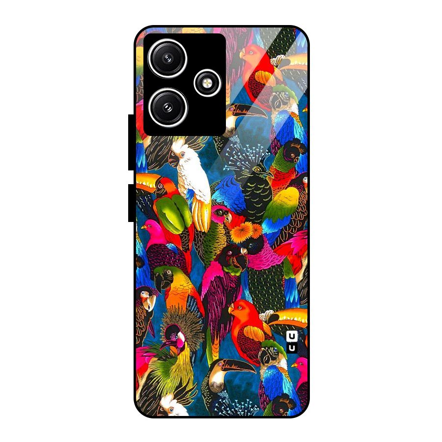 Parrot Art Glass Back Case for Redmi 12 5G