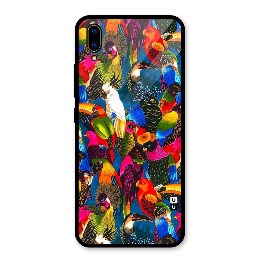 Parrot Art Glass Back Case for Vivo V11 Pro