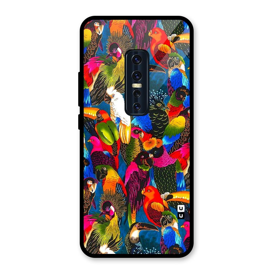 Parrot Art Glass Back Case for Vivo V17 Pro
