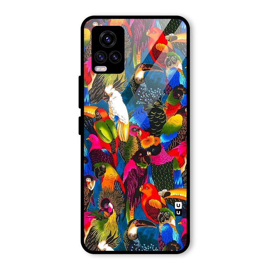 Parrot Art Glass Back Case for Vivo V20 2021