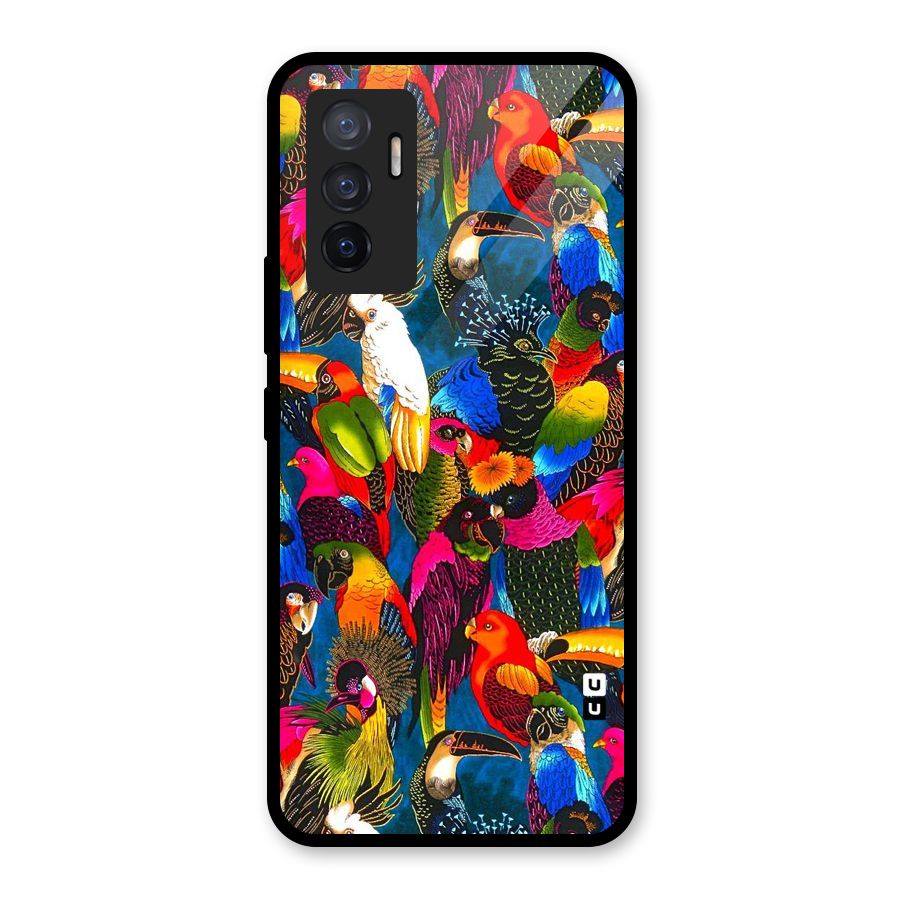 Parrot Art Glass Back Case for Vivo V23e