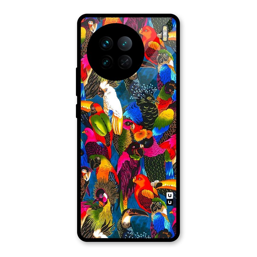 Parrot Art Glass Back Case for Vivo X90