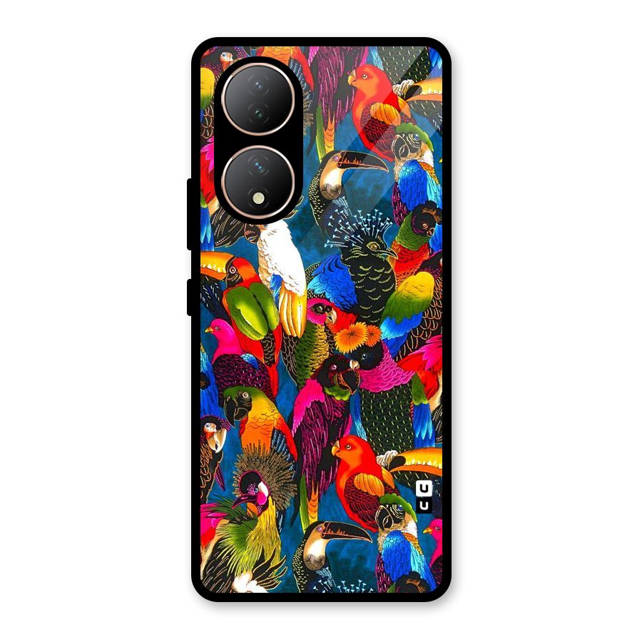 Parrot Art Glass Back Case for Vivo Y100A