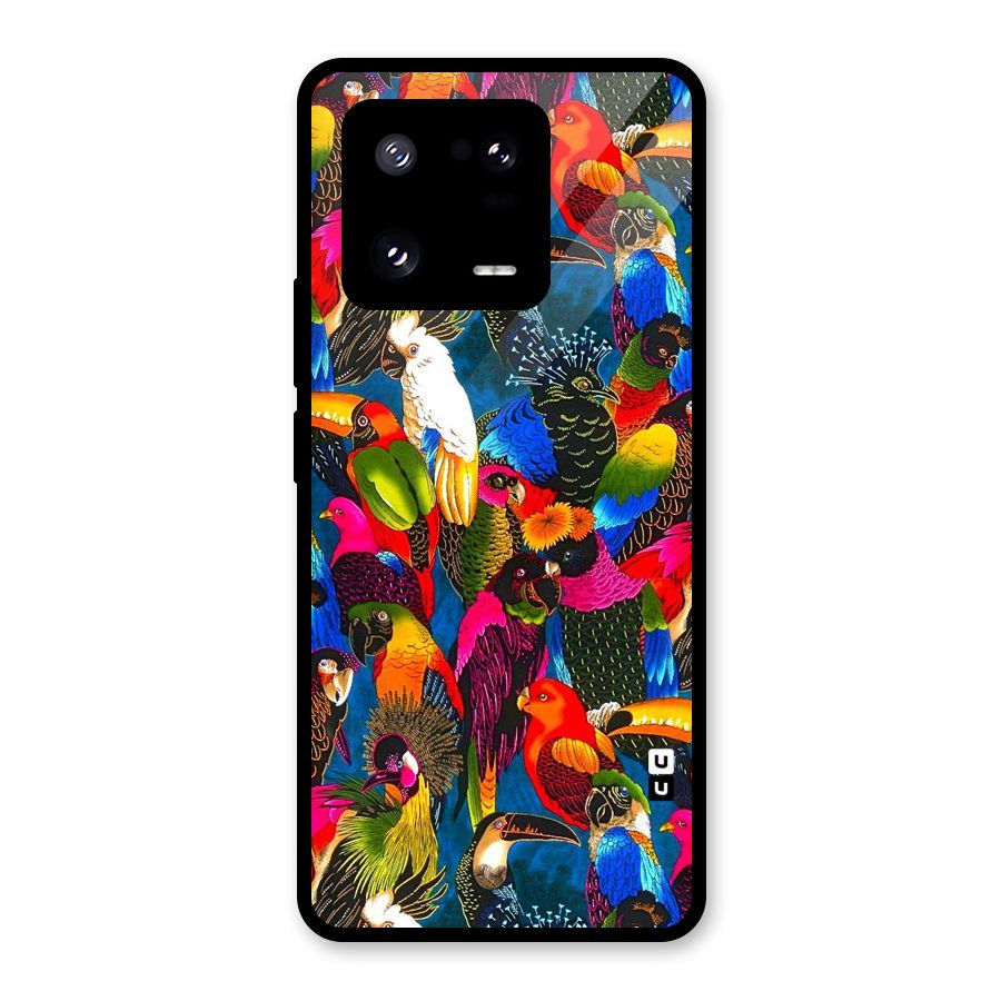 Parrot Art Glass Back Case for Xiaomi 13 Pro