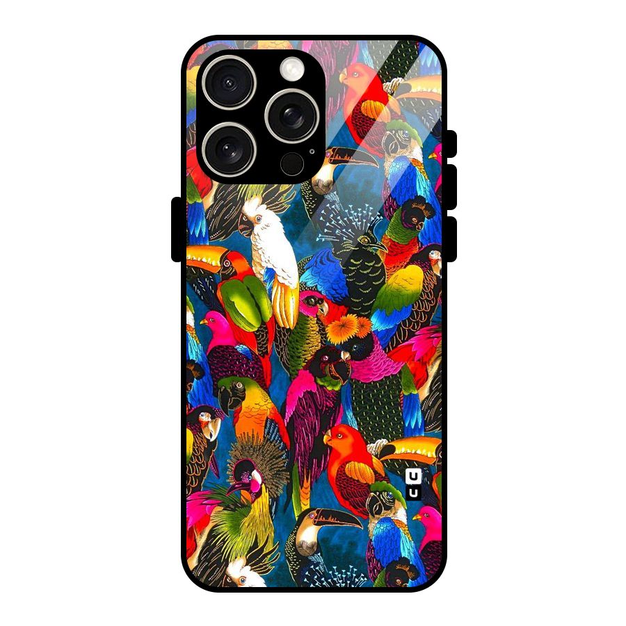 Parrot Art Glass Back Case for iPhone 15 Pro Max
