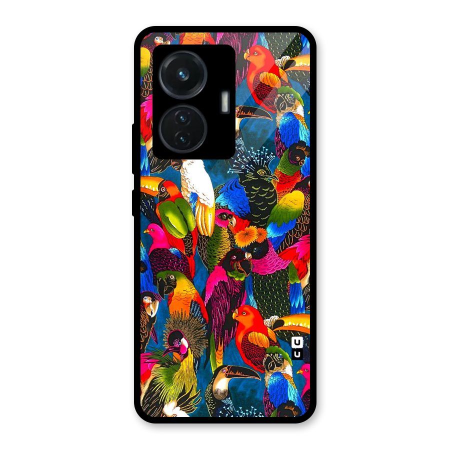 Parrot Art Glass Back Case for iQOO Z6 44W